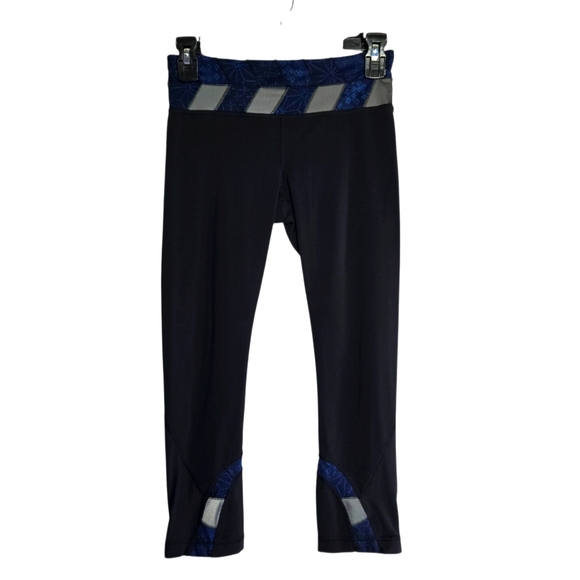 lululemon athletica Pants - LULULEMON BLACK BLUE LEGGINGS
